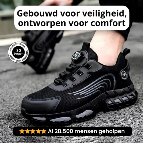 ArboFlex™ S3 veiligheidsschoenen zwart – lichtgewicht werkschoenen met stalen neus