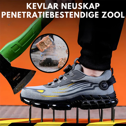 ArboFlex™ werkschoenen detail bovenkant – ademend en waterdicht materiaal