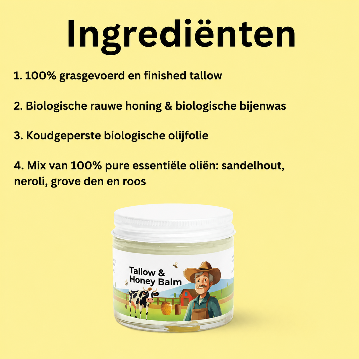 Tallow & Honey Balm - Alles-in-Een Huidverzorging 60ml