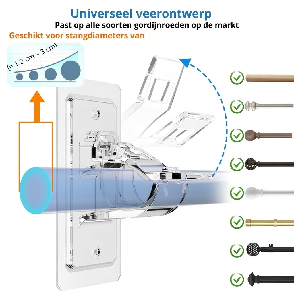 Luxe FlexiHold Gordijnsteun Pro