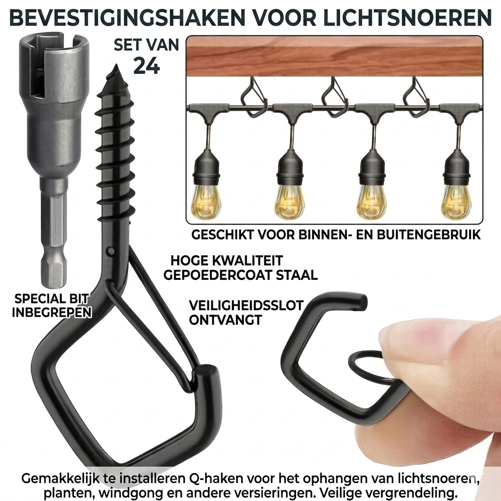 SecureGlow Hooks™ – Heavy-Duty Veiligheidshaken voor Sterke en Veilige Bevestiging