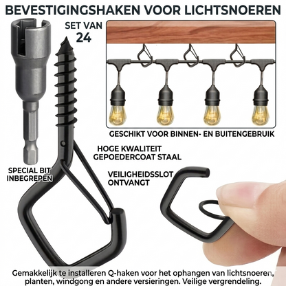 SecureGlow Hooks™ – Heavy-Duty Veiligheidshaken voor Sterke en Veilige Bevestiging