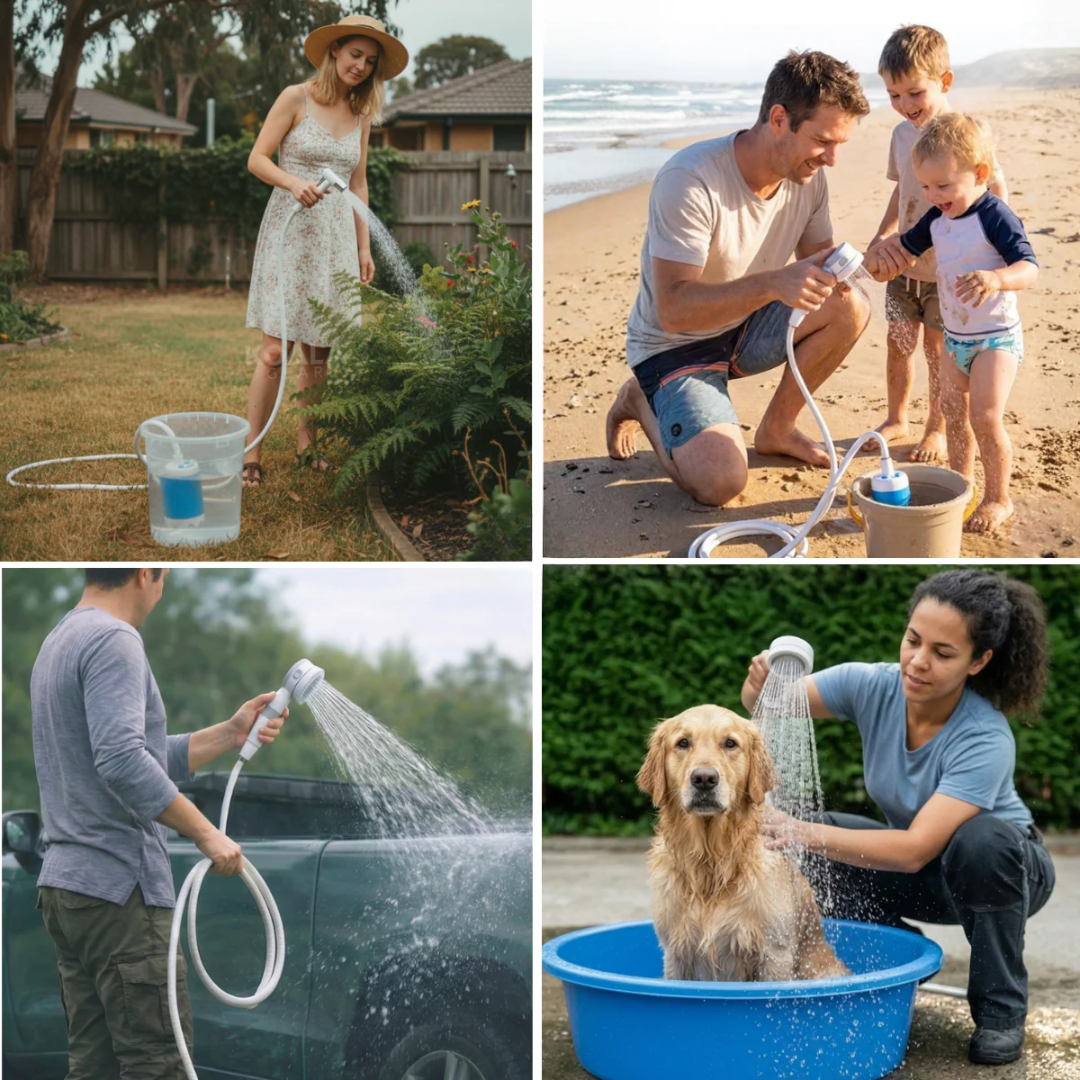 AquaGo™ Douchen, sproeien, wassen zonder kraan