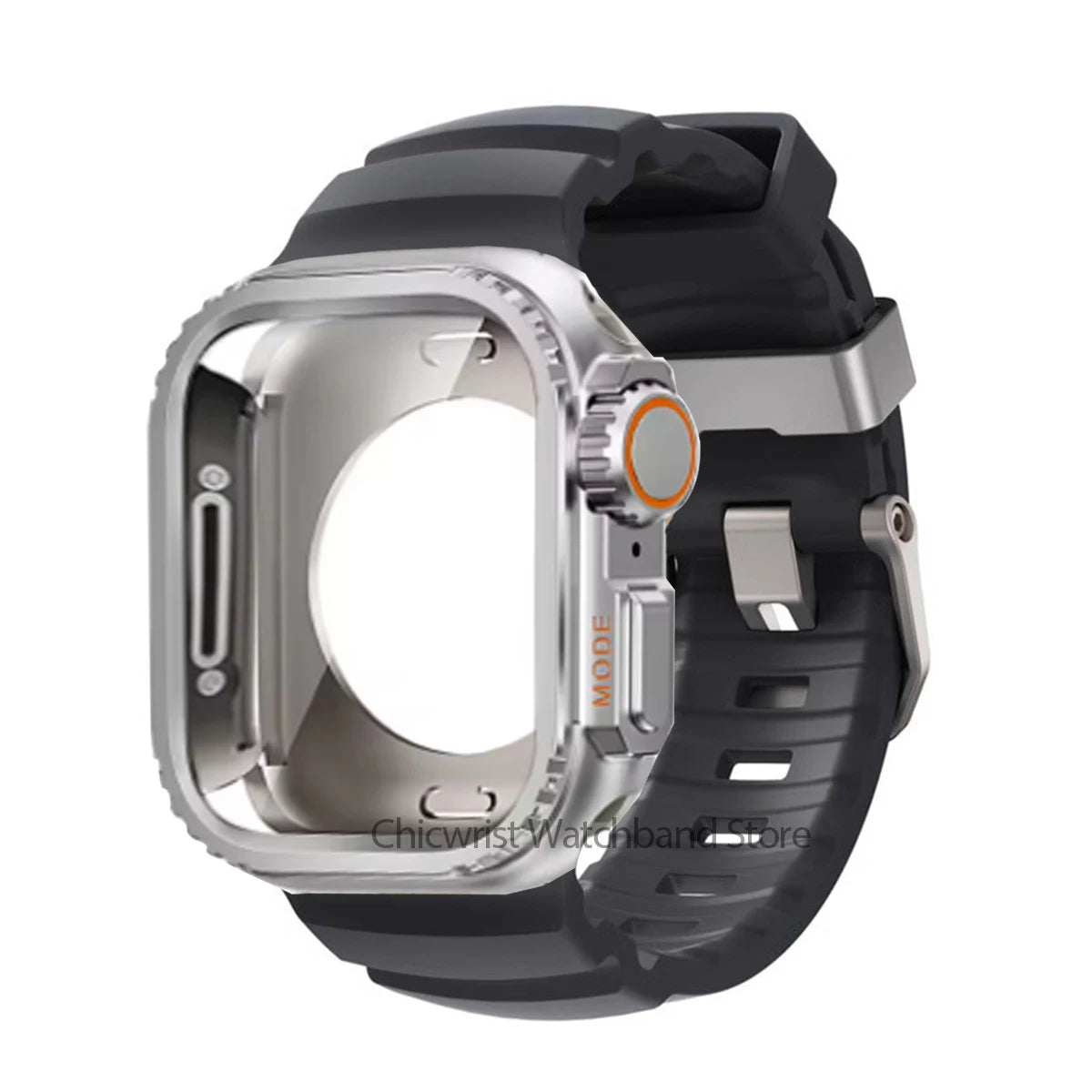 Silicone Strap+Metal Case For iWatch Ultra2 For Apple Watch 10/9/8/1/2/3/4/5/6/7 Sports Bracelet Band 46mm 49mm 45mm 44mm 42mm