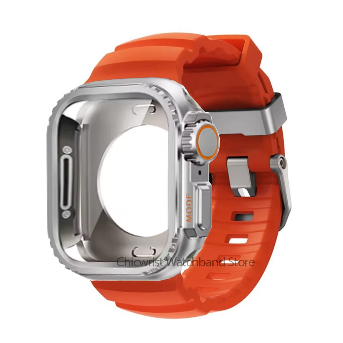 Silicone Strap+Metal Case For iWatch Ultra2 For Apple Watch 10/9/8/1/2/3/4/5/6/7 Sports Bracelet Band 46mm 49mm 45mm 44mm 42mm
