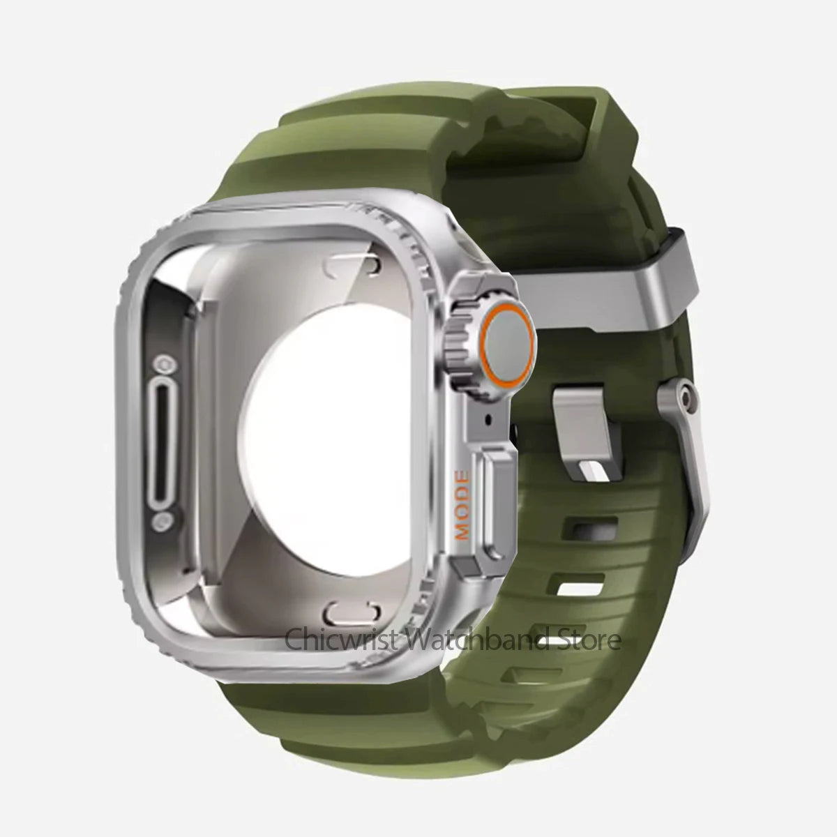 Silicone Strap+Metal Case For iWatch Ultra2 For Apple Watch 10/9/8/1/2/3/4/5/6/7 Sports Bracelet Band 46mm 49mm 45mm 44mm 42mm