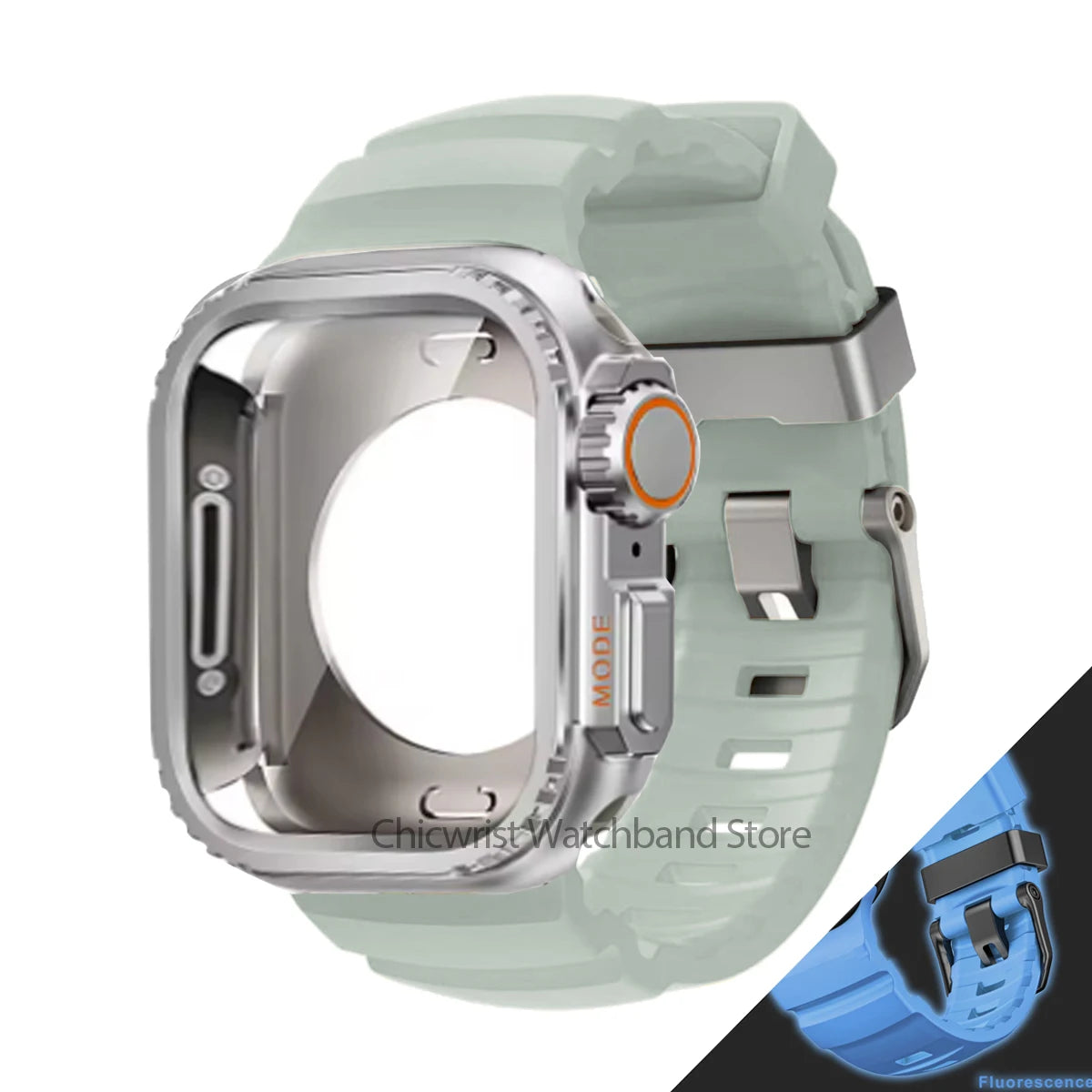Silicone Strap+Metal Case For iWatch Ultra2 For Apple Watch 10/9/8/1/2/3/4/5/6/7 Sports Bracelet Band 46mm 49mm 45mm 44mm 42mm