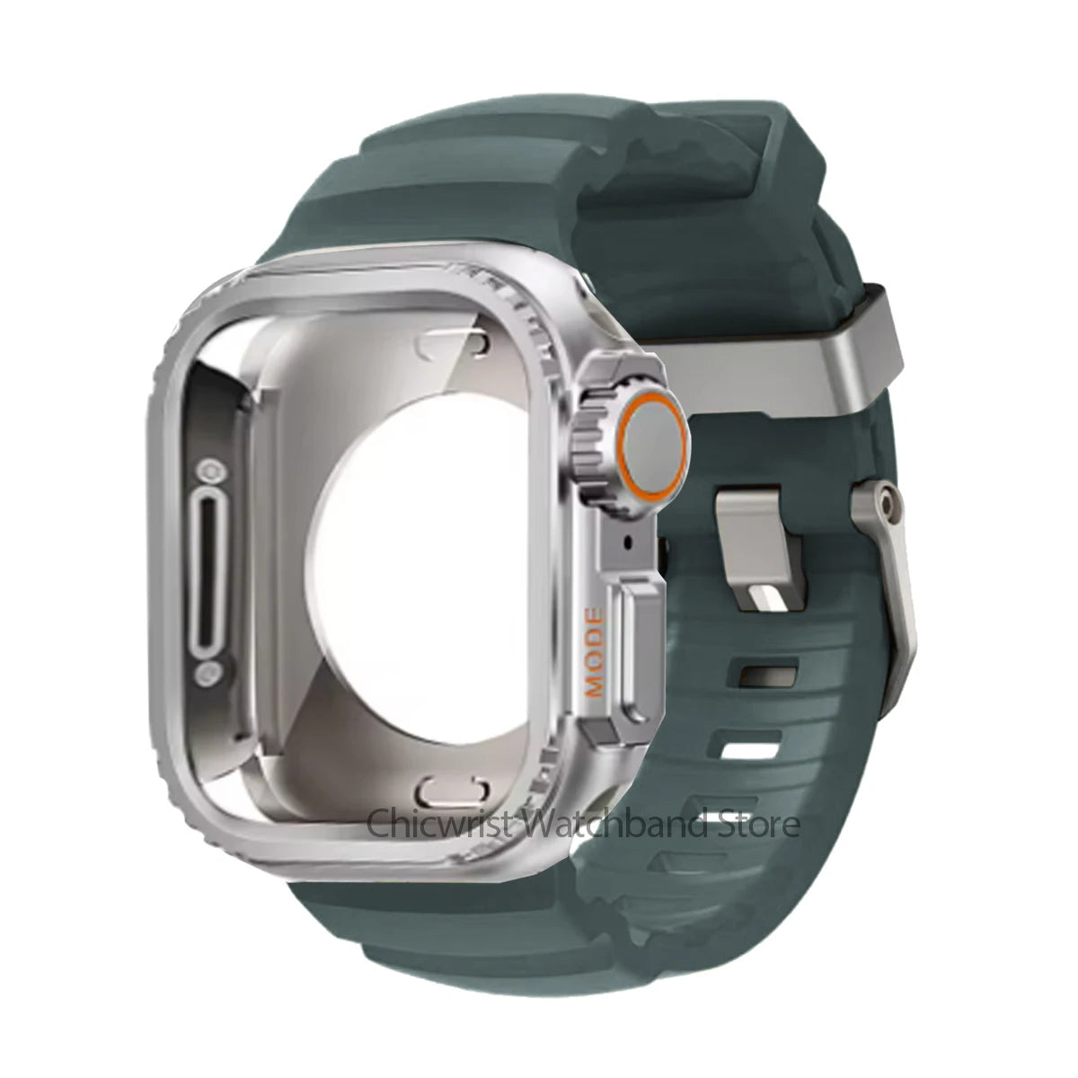 Silicone Strap+Metal Case For iWatch Ultra2 For Apple Watch 10/9/8/1/2/3/4/5/6/7 Sports Bracelet Band 46mm 49mm 45mm 44mm 42mm