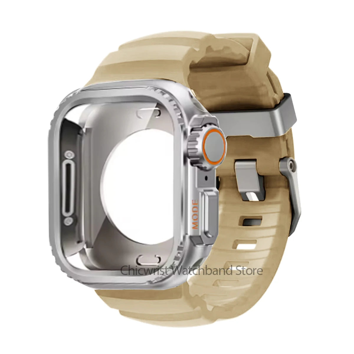 Silicone Strap+Metal Case For iWatch Ultra2 For Apple Watch 10/9/8/1/2/3/4/5/6/7 Sports Bracelet Band 46mm 49mm 45mm 44mm 42mm