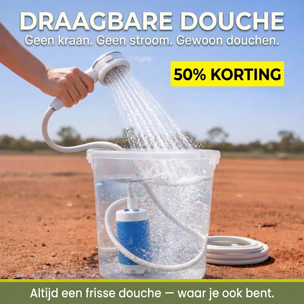 AquaGo draagbare douche - 50% korting