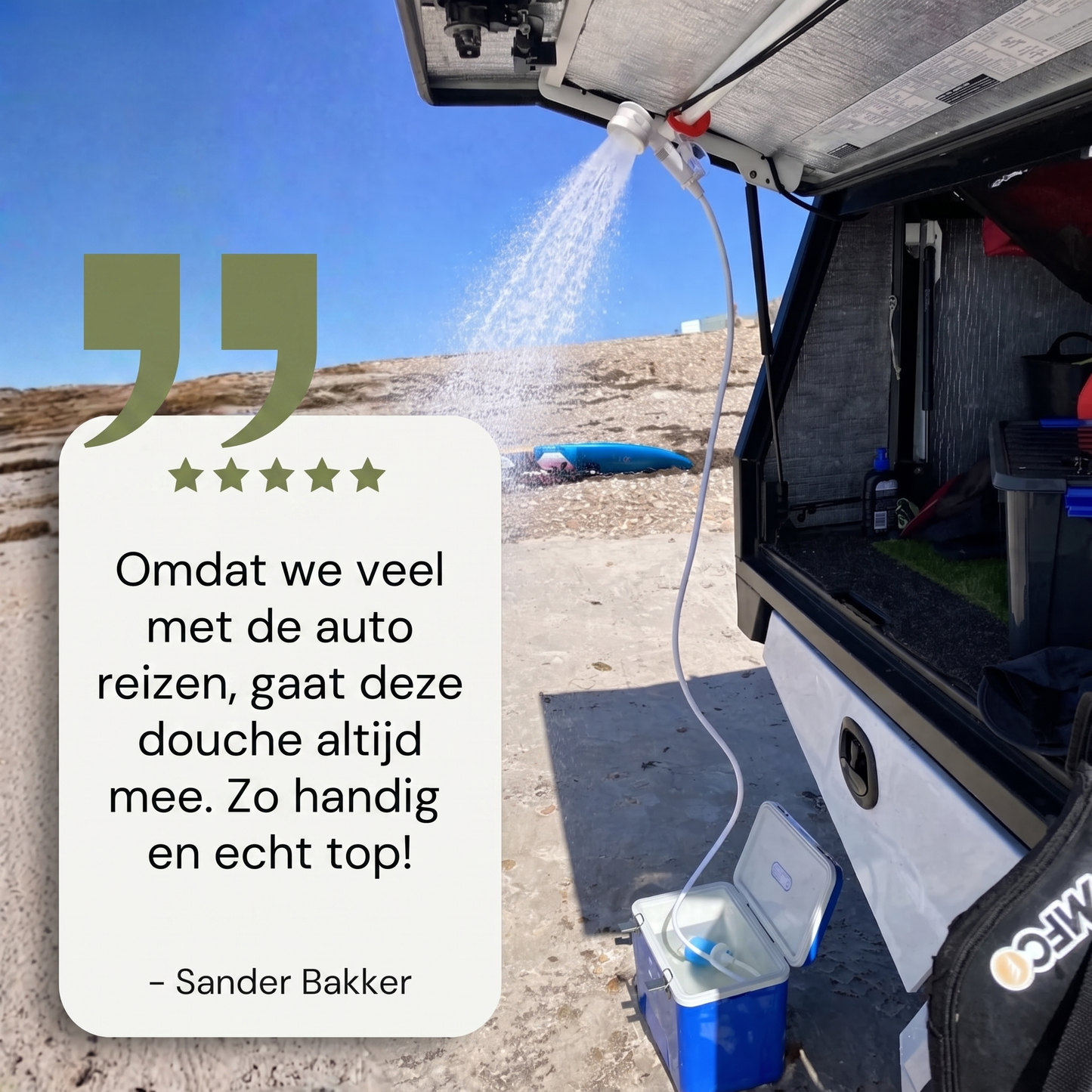 AquaGo draagbare douche – 5 sterren klantreview