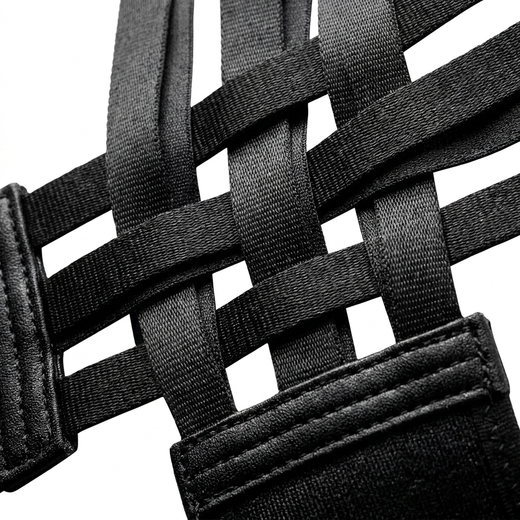 StandTall Rugbrace - detail gevlochten kruis