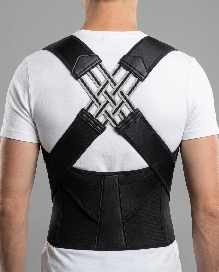 StandTall Rugbrace gedragen achterkant