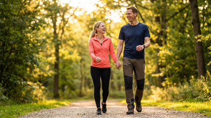 Lifestyle actief stel met goede houding