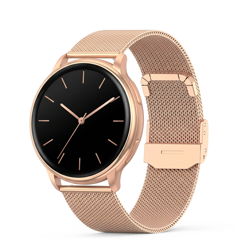 Auréa SmartWatch in rosé goud met milanese mesh band