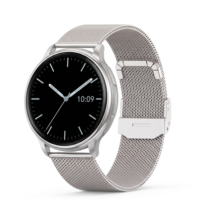 Auréa SmartWatch in zilver met milanese mesh band