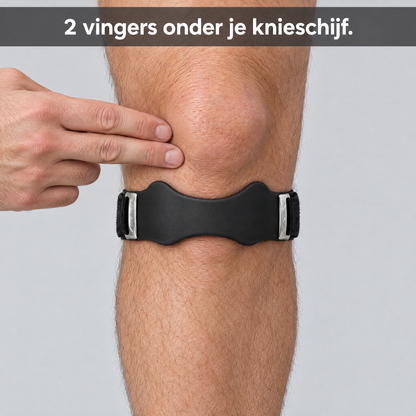 Plaatsing: twee vingers onder je knieschijf